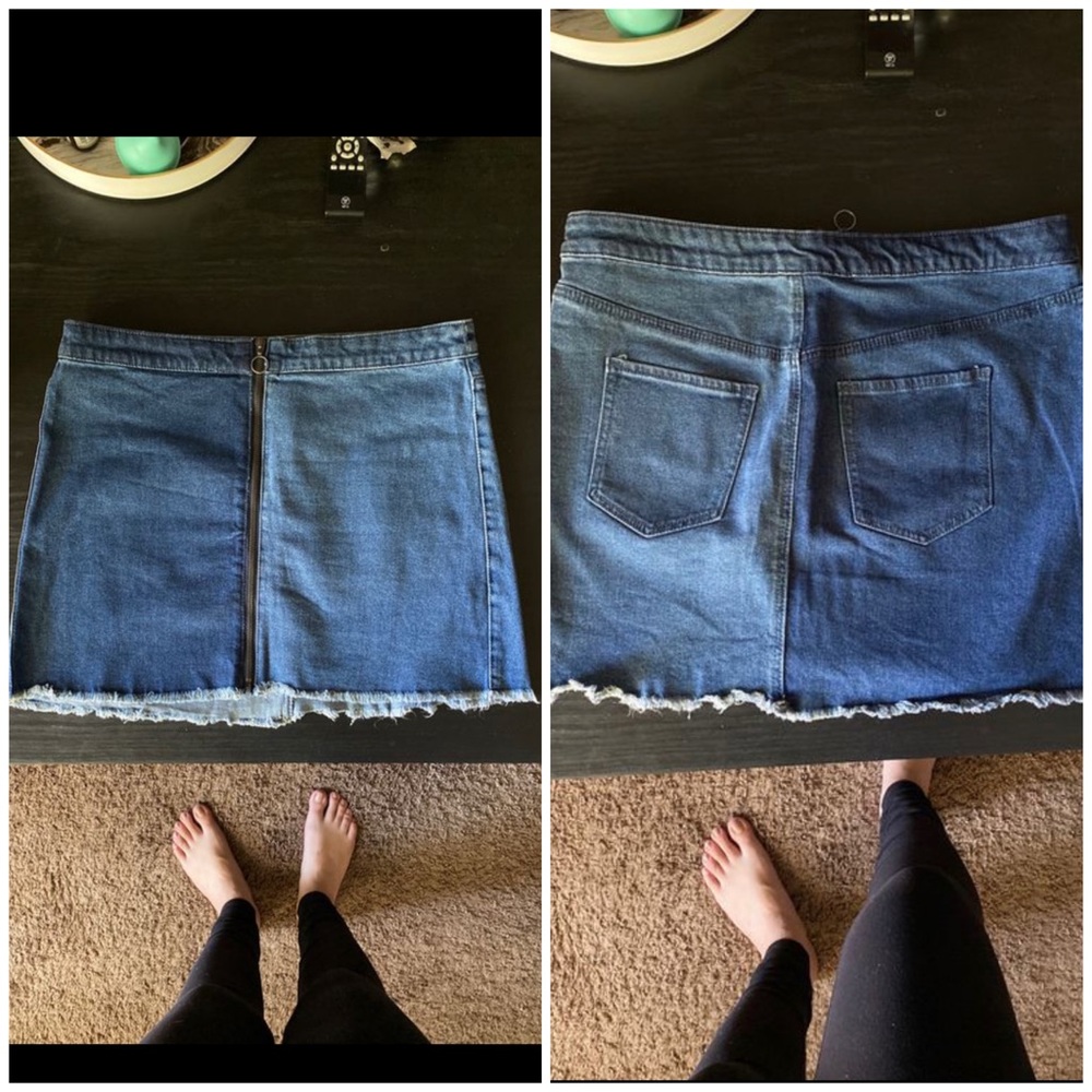 Denim Two Toned Skirt